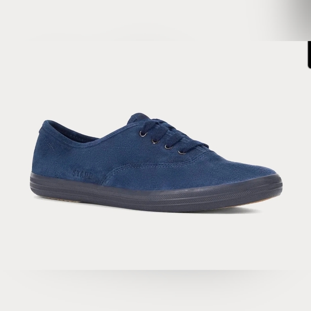 Keds x Staud - Champion Suede Navy Low Top Sneakers. Women's. New In Box . 7.5